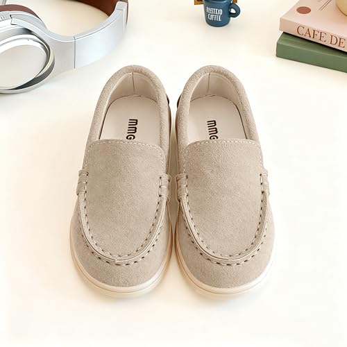 SOFMUO Toddler Boys Girls Loafers Slip On Little Kids Oxford Dress Flats Casual Boat Shoes School Uniform Moccasin Daily Walking Shoes4