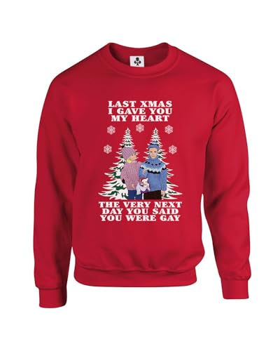 Taylor Brown The next day you said... christmas meme rude novelty silly comedy joke xmas festive Unisex Funny Adults Sweatshirt Jumper Red