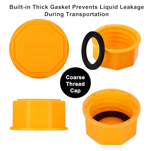 6PCS Gas Can Caps, 5 Gallon Gas Can Cap Replacement, Universal Coarse Thread Gas Cap for Gasoline, Portable Gas Tank Lid for Improved Sealing and Transportation