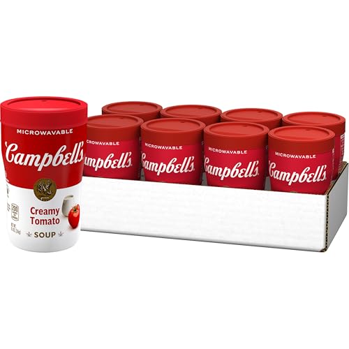 Campbell's Sipping Soup, Creamy Tomato Soup, 11.1 Oz Microwavable Cup (Case of 8)