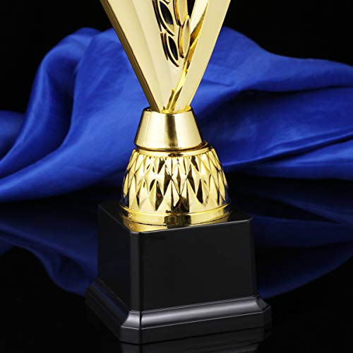 STOBOK Gold Award Troféus Estampa Flor Folha Reconhecimento de Estátuas de Troféu para Celebrações d