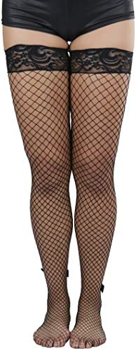 Image of ToBeInStyle Women's Timeless Backseam Fishnet Stocking