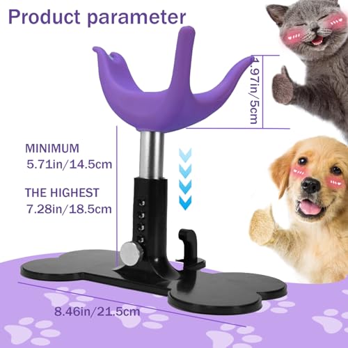 Support de toilettage pour chien réglable violet pour le bain - 6