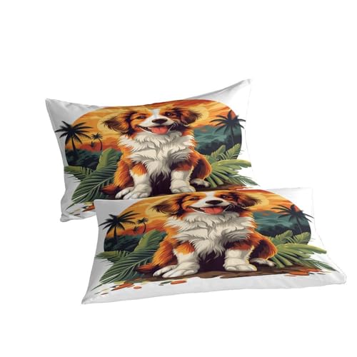 Housse de couette chien 140x200 cm avec 2 taies d'oreiller en microfibre - 3