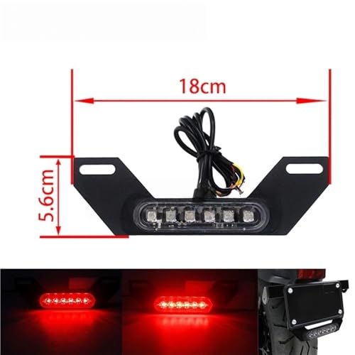 Luz trasera kit de luz freno doble B6 con soporte matrícula y DRL trasera auxiliar 6