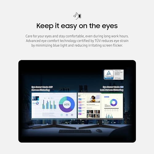 Image of Samsung 24-Inch S33GC Series Business Essential Computer Monitor, IPS Panel, Tilt Only Display Stand, 100Hz, HDMI and DisplayPort, AMD FreeSync, Advanced Eye Care, LS24C332GANXZA, 2023