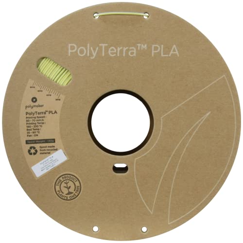 Image of Polymaker Matte PLA Filament 1.75mm 1kg, PolyTerra 3D Printer PLA Filament, Teal-Yellow, Matte Chameleon