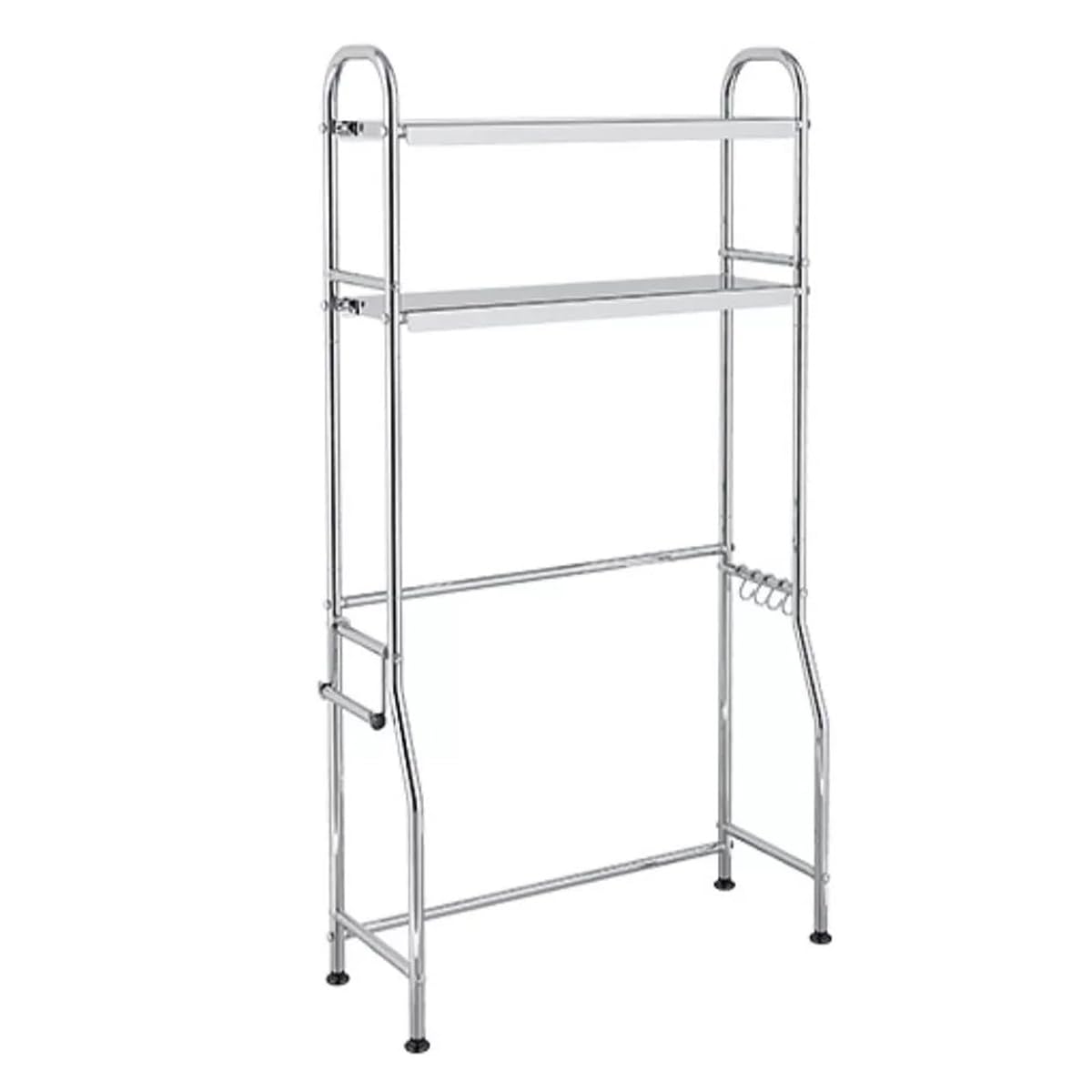 LVSEWOA Bathroom Shelf Organizer - 2-Tier Freestanding Storage Rack for Space-Saving in Toilet & Laundry Room