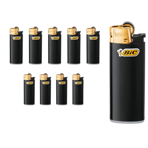 Bic Feuerzeug Mini Schwarz/Gold J25 10Stück
