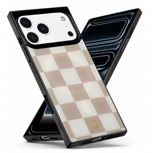 Image of COCOMII Rectangle for iPhone 18 Pro Max /17 Pro Max Case, Neutral Checkered
