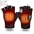 yoostooper Electric Heated Fingerless Gloves for Men & Women - Touchscreen Gloves for Working in Cold Winter Weather Rechargeable, black (M - 2000mAh)