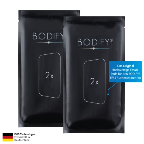 Bodify Set di 2 Cuscinetti di Ricambio Originali (Senza Controller) per EMS Back Trainer PRO - Allenatore Muscolare per la Schiena per Uomini e Donne