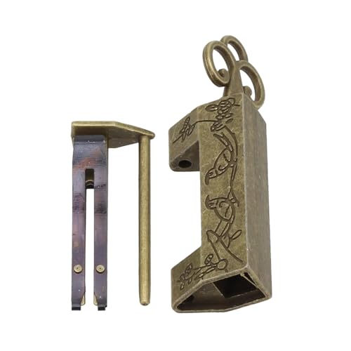 LVYXON Cadenas vintage de style chinois, design exquis, serrure fonctionnelle longue durée de vie