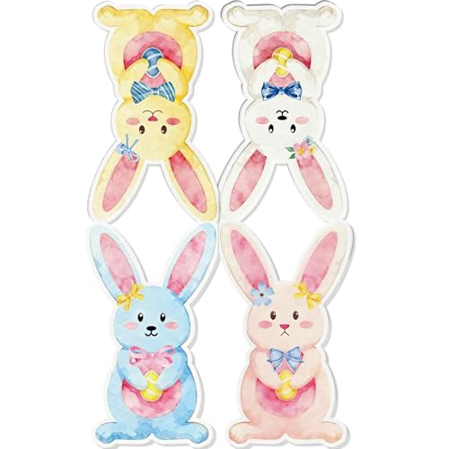 YOKJGHDO Osterservietten 40 Stück Set Servietten Ostern Hasenform 32x18cm Tischdeko Ostern Papier Servietten Bunt für Haus Oster Frühlings Party Dekoration