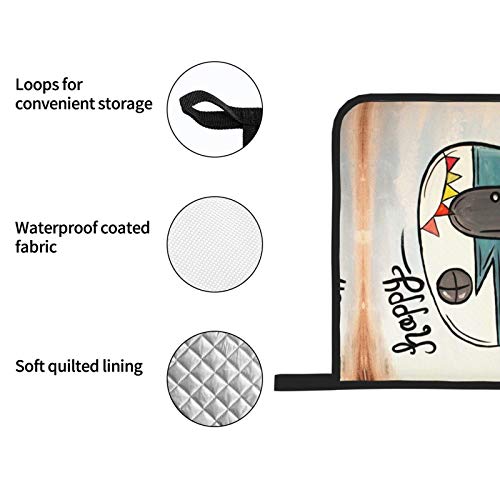 Happy Camper Oven Mitts And Pot Holders Sets Of 4,Resistant Hot Pads With Polyester Non-Slip Bbq Gloves For Kitchen,Cooking,Baking,Grilling #TOP4