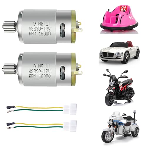 Moteur RS390 12V 16000 tr/min avec pignon 12 dents pour voiture électrique enfant