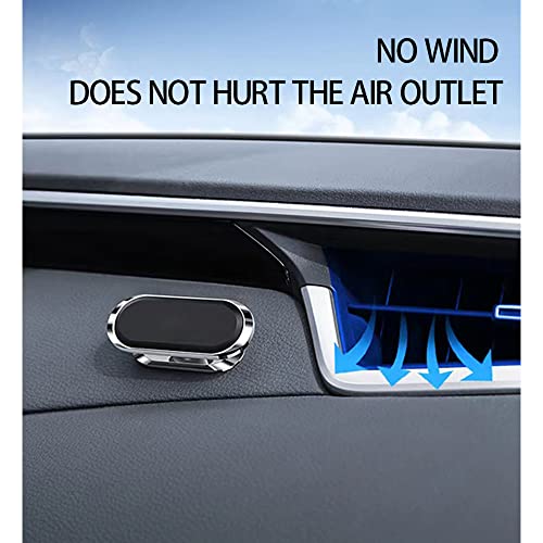 Turcee Car Magnetic Mobile Phone Holder,360° Rotation Of Eight Magnetic Aluminum Alloy Dashboard Car Phone Holder,Compatible Iphone 13 Pro Max / 13 Pro And All Smartphone (Silver) #TOP6