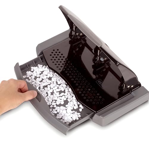 Image of Swingline 3 Hole Punch, 45 Sheet Capacity Three Hole Puncher 3 Ring, Paper Punch, SmartTouch Low Effort, Black & Silver (74136)