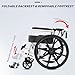 Lightweight Wheelchair with Removable Elevating Leg Rests, Folding Transport Chairs for Adults & Seniors with Full Arms And Dual Brake, Portable Wheelchairs Foldable,18