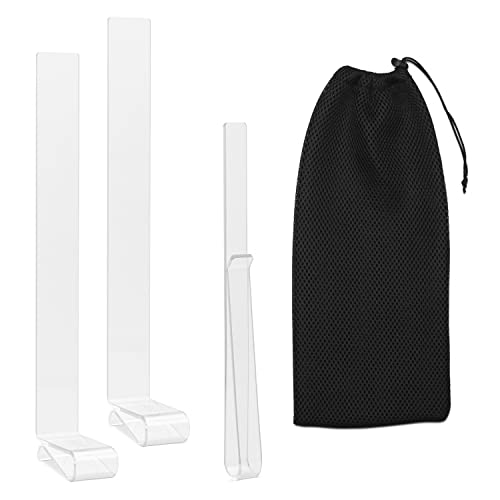 QUMOVA Music Stand Wind Clips - Transparent Plastic Sheet Holder - Complete with Protective Storage Bag and Clear Acrylic Page Clip