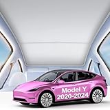 AZGaea Sunshade Roof for Model Y [No Sag, Magnetic Fit, Blocks 99% UV] 2-Layer Nano Ice-Crystal Coating, Heat Insulation & Interior Sun Protection, 2020-2024 Tesla Model Y Accessories, Gray