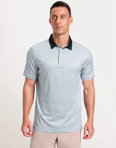 Image of Men's Golf Polo Shirts Dry Fit Performance Moisture Wicking Casual Print Golf Shirts for Men Breathable