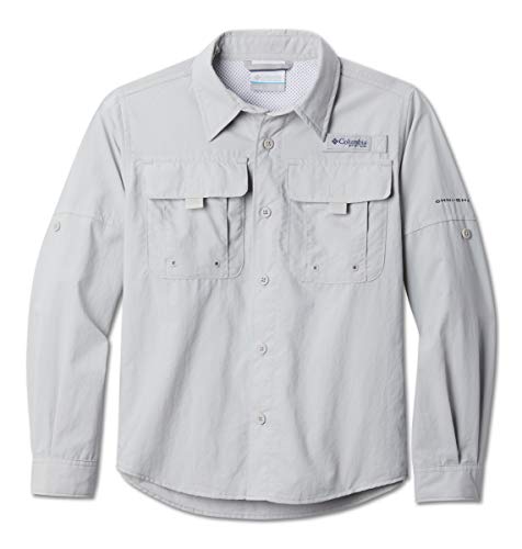 Columbia Boys Bahama Long Sleeve Shirt, Cool Grey, Small