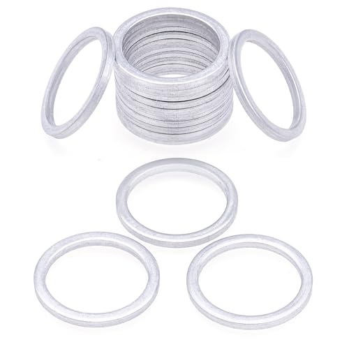 MEAJOO 15PCS M16 Oil Drain Plug Gasket Crush Washer Seals Compatible with BMW Motorcycle and Auto for 07119963252