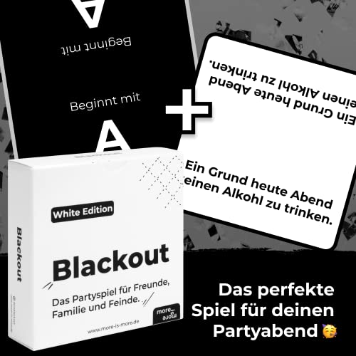 more is more Blackout, White Edition, The Party Game for Friends Family and Enemies - Image 4