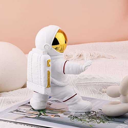Figura de Astronauta Kung Fu Blanco y Dorado miniatura 5