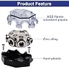 2pc Power Distribution Block Car Audio 1 in 5 Ways Out Car Audio Distributions Block 0 Gauge Input 2/4/8 Gauge Out Ground Cable Splitter Distribution Blocks for Automotive