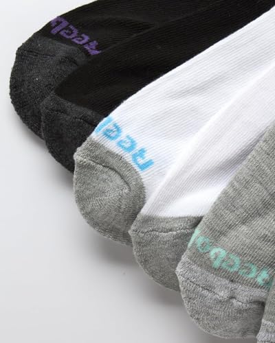 Image of Reebok Womens No Show Socks Moisture Wicking Cushion Low Cut Socks 12 Pack | Stretch Performance Fabric, Cushioned Heel and Toe, Arch Support, Comfort Seam, Shoe Size 4-10