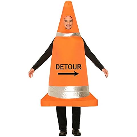 Forum Novelties X74991 Traffic Cone Costume, Unisex-Adult, One Size Cover