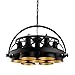 EGLO 49682A Priddy 2 Pendant, 75-Inch, Black & Gold