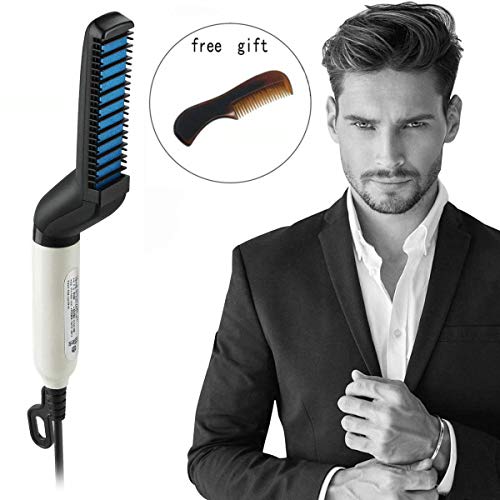 Beard Straightener for men,Electric Ionic Hair/Beard Straightening Comb for Men-Fast Heat Multifunctional Comb for Beard Grooming And Hair Styling Fast Shaping