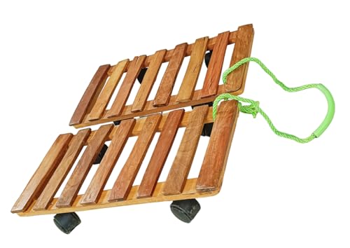 Scicraft Heavy-Duty Solid Deck Wooden Dolly Roller Transport Trolley with Strong Caster Wheels | Furniture Dolly | Moving Cart Strong Laminated Wooden Dolly (SPT09) (B0D3SKJVM3) Amazon Price History, Amazon Price Tracker