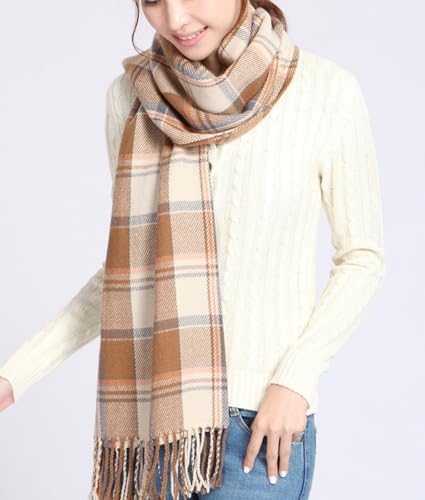 Wander Agio Womens Scarves Warm Long Shawl Wraps Wool Large Scarf Gird Beige Wander Agio Womens Scarves Warm Long Shawl Wraps Wool Large Scarf Gird Beige
