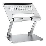 タブレット スタンド 折りたたみ式 ホルダー 高さ角度調整可能 アルミ製 姿勢改善 人間工学設計 for iPad/Kindle/Surface/Nintendo Switch機種に対応 4-13.3インチに対応(シルバー)