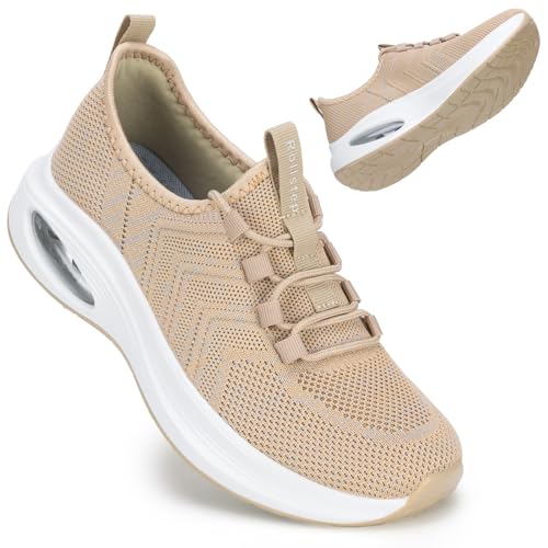 Image of Wide Toe Box Shoes Women Extra Wide Width Sneakers Air Cushion Road Running Shoes Ultra Light Tennis Gym Workout Training Shoes Breathable Walking Shoes with Arch Support