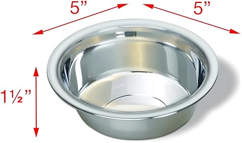 4 Pack Stainless Steel Cat & Dog Bowls, 8 oz Each, Small Pet Feeding Dishes for Food & Water, Lightweight & Durable - Image 2