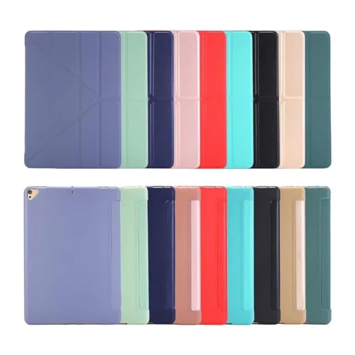 Coque iPad Pro 13 2024 silicone souple TPU pliable Y vert matcha