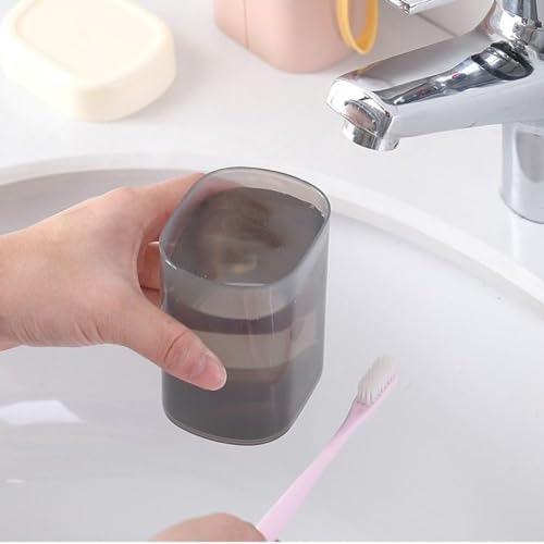 Image of Wafeeq Portable Travel Toothbrush Case Holder Bathroom Organizer Travel Container Toothpaste Storage Box for Camping Business School Trip Bathroom, Pink (Pack of 1)