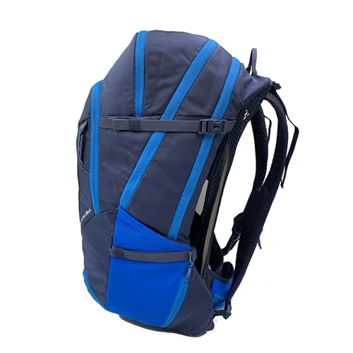 VAUDE Fahrrad Rucksack Bike Alpin 25+5, Rucksack Fahrrad wasserdicht Damen & Herren, geräumiger Rucksack fürs Fahrrad mit Rückenbelüftung, reflektierende Elemente und Volumenerweiterung (steelblue)