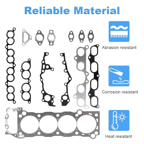 Image of Engine Cylinder Head Gasket Set Compatible with Toyota T100 1994-1998, Tacoma 1995-2004, 4Runner 1996-2000 Replacement for HGS939 HS9465PT HS34625 210221 VG1570 09-11652 VG1570