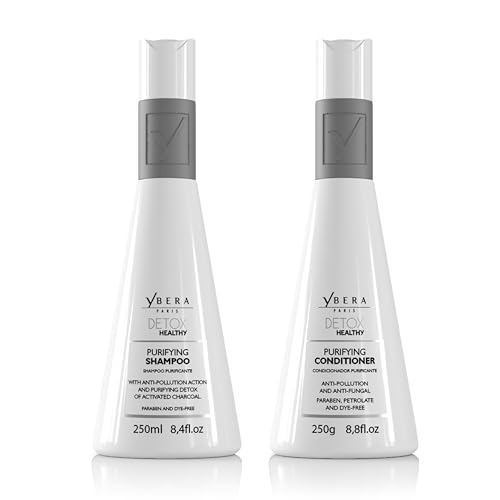 YBERA PARIS Professional Detox Healthy DUO | Refreshing Care for Oily | Prevent Hair Loss | Stimulate Growth & Improve Damaged Hair | Shampoo 8.4 Oz & Conditioner 8.8 Oz