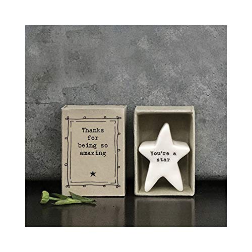 East of India MINI Matchbox Star Thank you for being so Amazing Keepsake Gift | Small gift for a friend, family or loved one | Letterbox Gift