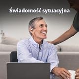Avantree Resolve (małe-średni) - Otwarte słuchawki Lightning z mikrofonem i sterowaniem na kablu, z uchwytem na ucho dla małych uszu (kobiety, dzieci), idealne do biura, domu i na zewnątrz