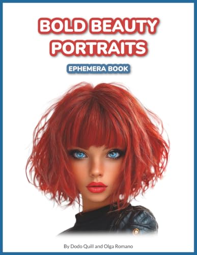 Bold Beauty Portraits Ephemera Book: 120 Fussy Cut Faces of