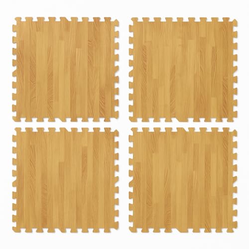 Nakloe - Suelo Gimnasio - (4 Piezas - 60x60 Cada Pieza) - Tapete Puzzle - Esterilla Fitness - Gimnasio en casa - Colchoneta Gimnasia - Tatami