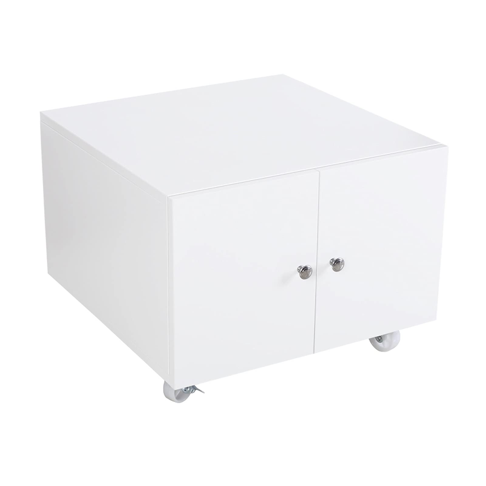 KOHARA Mesa para Impresora Soporte para Impresora de pie, Gabinete móvil, Soporte para fax móvil con Ruedas giratorias, Capacidad para hasta 220 Libras, Carro para Impresora Blanco